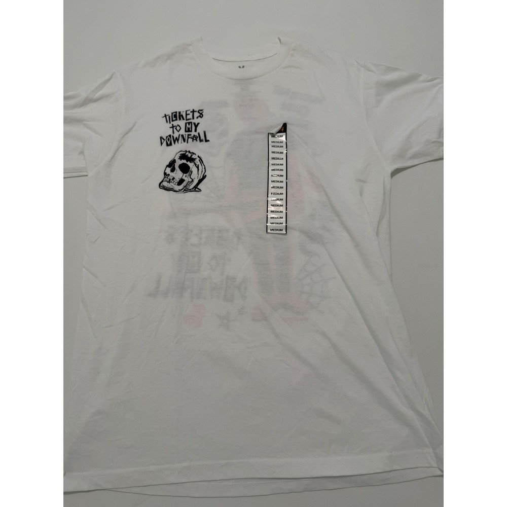 Machine Gun Kelly Tickets To My Downfall White Graphic T-Shirt Mens Medium NEW